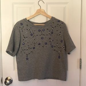 embellished H&M short sleeve top